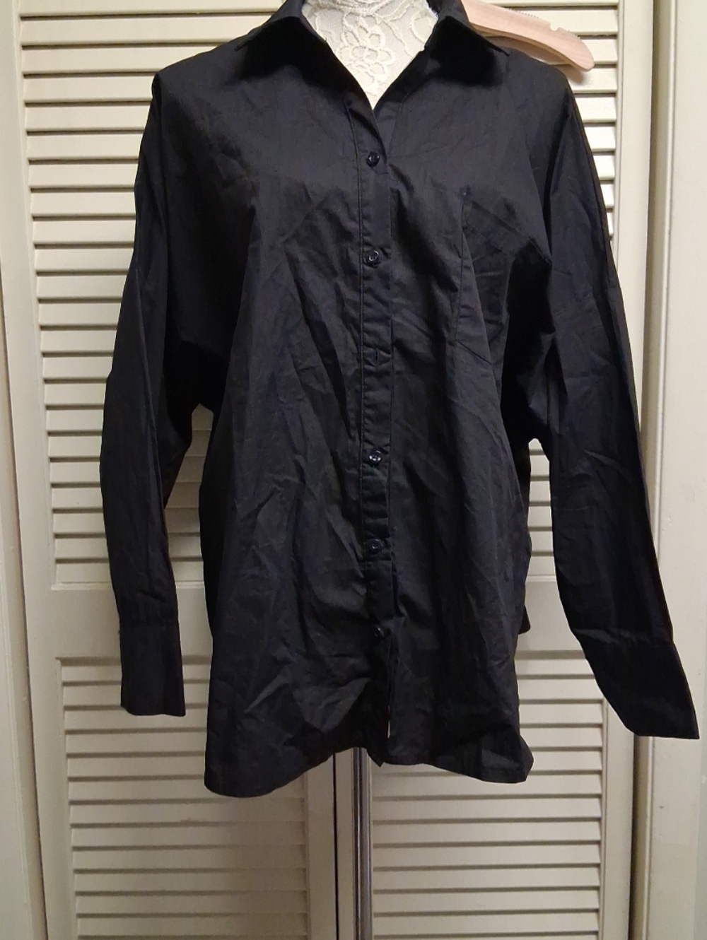 HYFVE Black Button-Up Shirt with Spare Buttons
